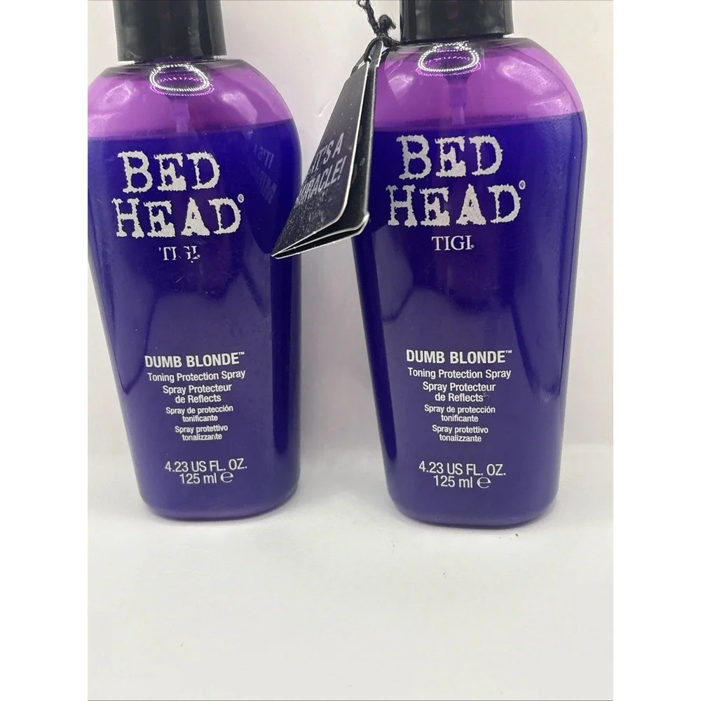 Tigi Bed Head Dumb Blonde Toning Protection Spray 4.23 Oz Lot Of 2